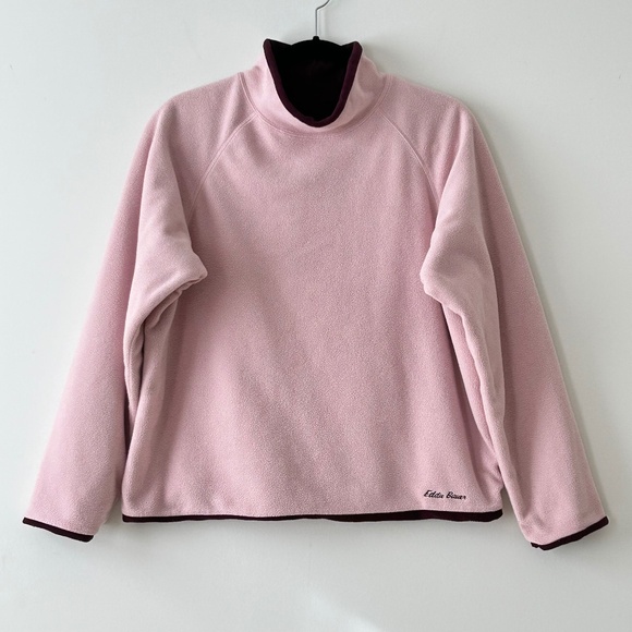 Eddie Bauer Reversible Fleece Mockneck Top - Picture 1 of 16